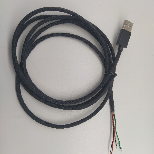 USB單頭線 黑色布藝編織